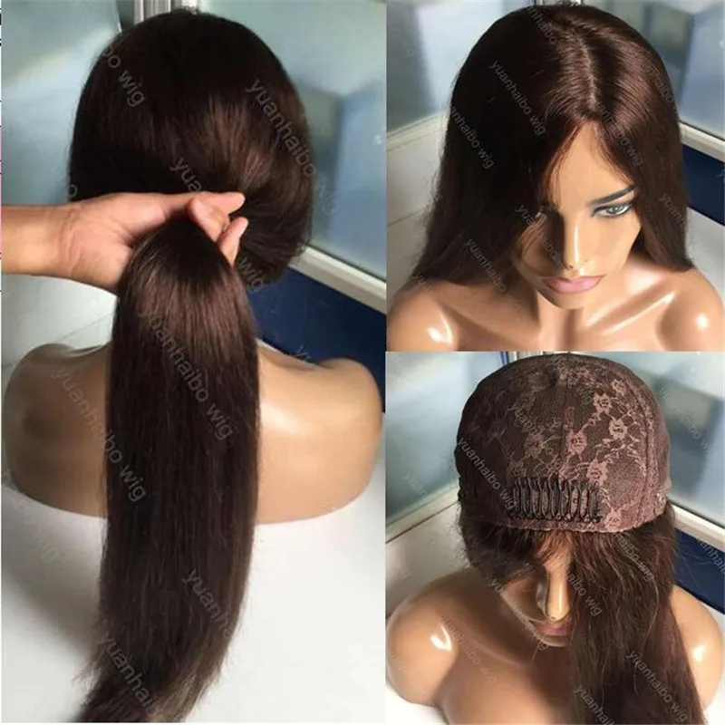 8A Grade Human Hair Brown Color 4 Best Sheitels 4x4Silk Top Jewish Wigs Finest European Virgin Hair Kosher Wigs Capless Wigs 