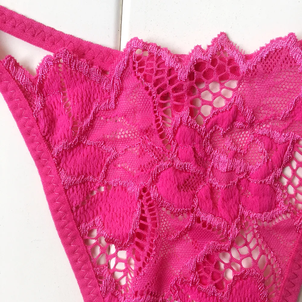 New Open Crotch Sexy G String Thongs Female Transparent Lace Panties