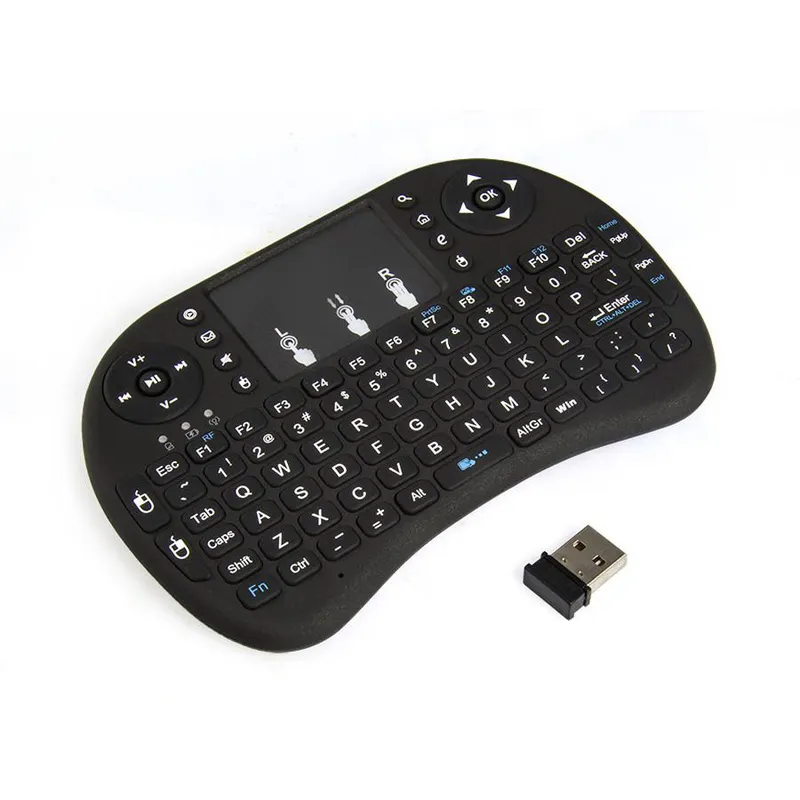 Mini tastiera I8 Fly Air Mouse 2.4G USB telecomando Wireless Touchpad Android TV Box PC proiettore