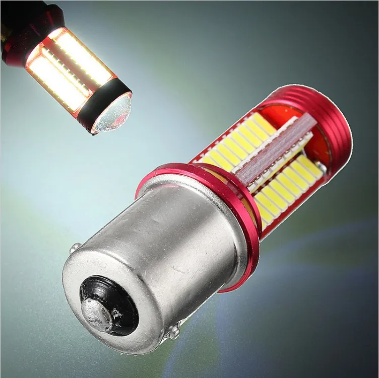 2 pièces 1156 BA15S 1157 BAY15D 7440 7443 T15 5W 1200LM Canbus 78 LED ampoule de voiture pour feux de freinage Auto feux de jour 9952705