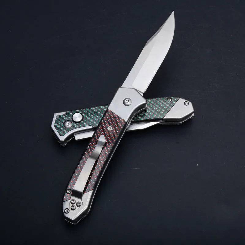 2020 nuovo coltello tattico automatico 8Cr13 Stone Wash lama manico in fibra di carbonio campeggio esterno escursionismo caccia coltelli da tasca EDC i