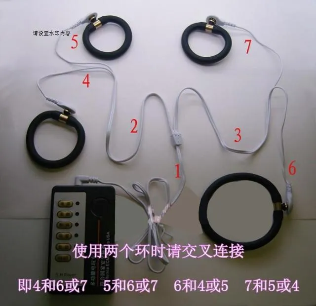 Penis Stretcher Electronic Pulse Machine Extender with 4 Rings,Cock Expander Ring,Penis Enhancement,Toleto Erection Free by DHL