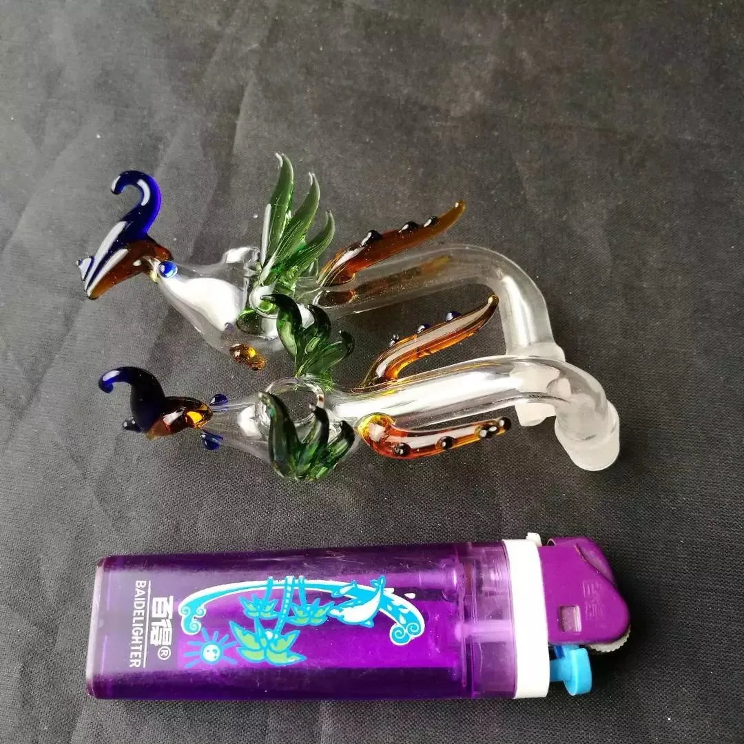 Phoenix brander Bongs Accessoires Unieke oliebrander Glazen Bongs Pijpen Waterpijpen Glazen pijpolie Rigs roken met druppelaar