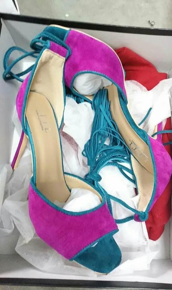 Nowe Mody Pompy Tassel Kobiety Switaped Toe Party Shoes Lace Up Fringe High Heel Damskie Buty 12cm Heel
