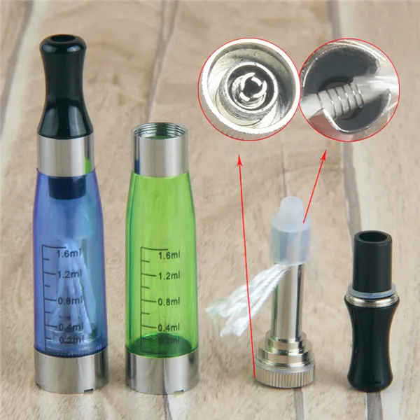 MOQ CE4 Atomizer eGo Clearomizer 1.6ml 2.4ohm vapor tank Electronic Cigarette for e-cig battery 4 wick CE4+ CE5