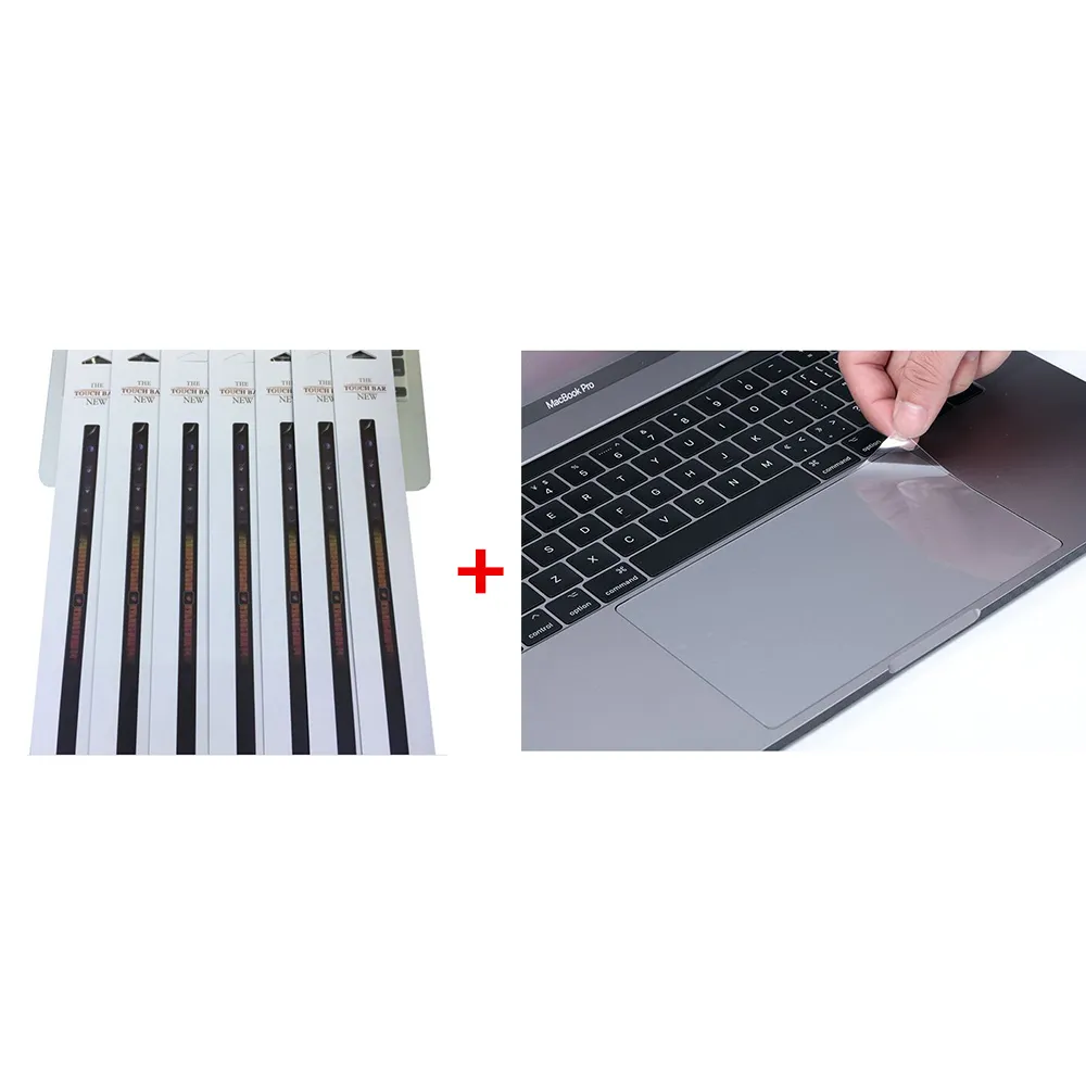 2 i 1 Touch Bar Protector Film + TrackPad Protector Film Sticker för MacBook Pro 13.3 '' A1706 2016 15.4 '' A1707 2016