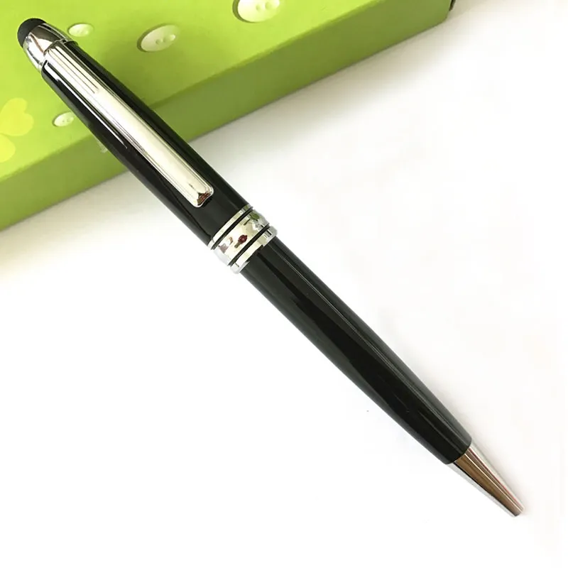 Promocja metalowy długopis czarny srebrny długopis dobrej jakości piśmiennicze biurowe dostawcy marki szybko pisze pióro