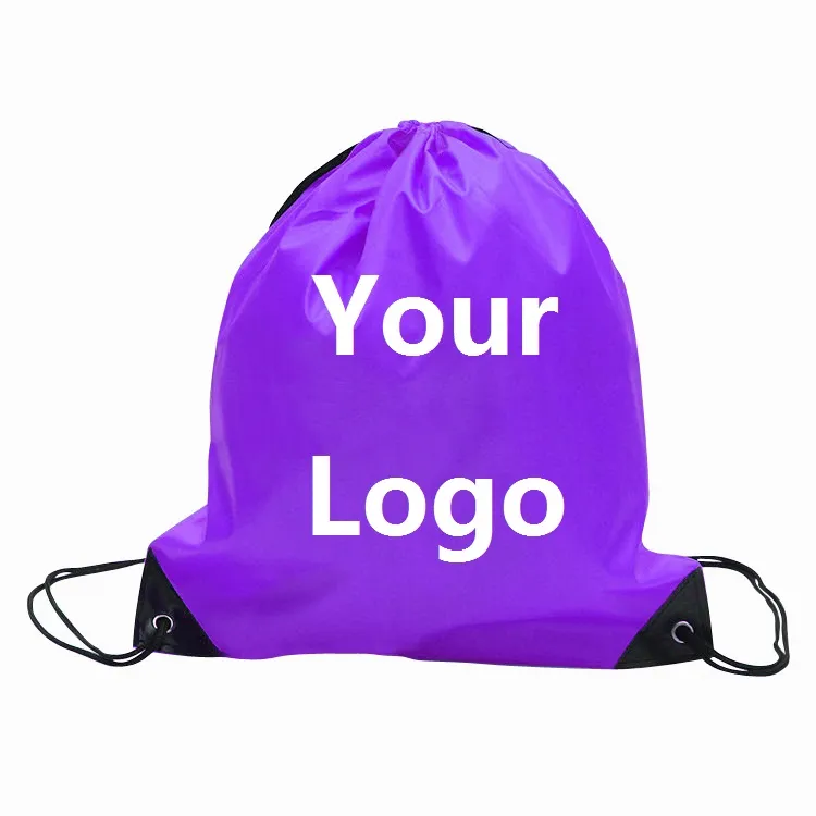 Personaliseer Trekkoord Tassen Logo Print Reclame Rugzak Vouwtassen Marketing Promotie Gift boodschappentassen zeefdruk