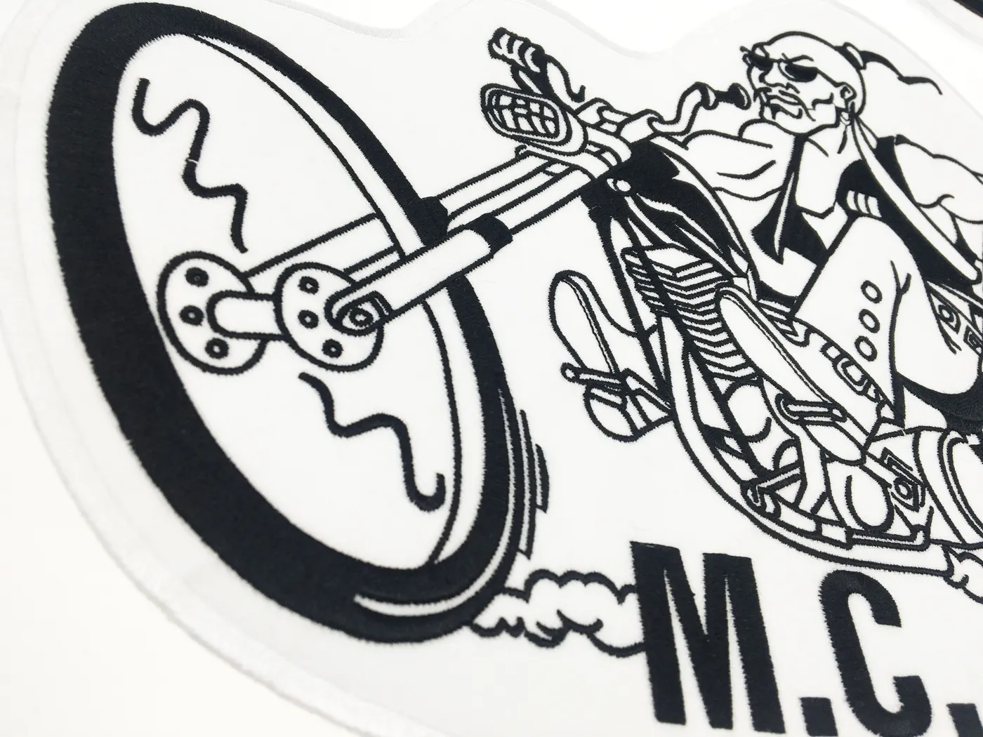 MONGOLS NOMAD MC バイカーベスト刺繍パッチ 1% MFFM IN メモリーアイロンジャケット裏全面オートバイ Patch194t