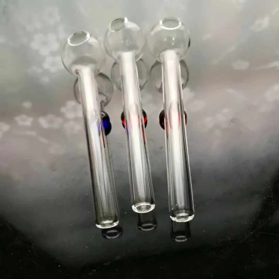 Quemador de tornillo de vidrio de fulcro transparente, tubo de quemador de aceite de vidrio Aceite de tubo de vidrio de quemador colorido
