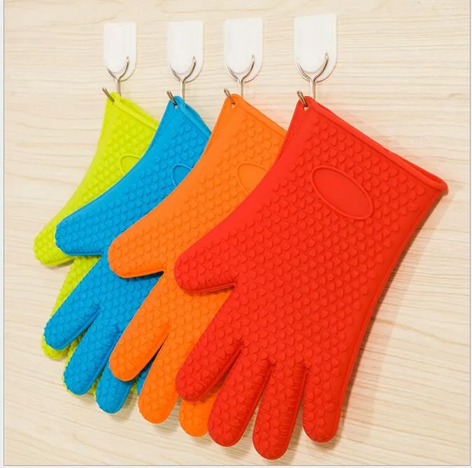 cuisine en silicone lavage gants de cuisine four à micro-ondes gant antidérapant silicone résistant à la chaleur maison gant cuisson cuisson bbq porte-gants