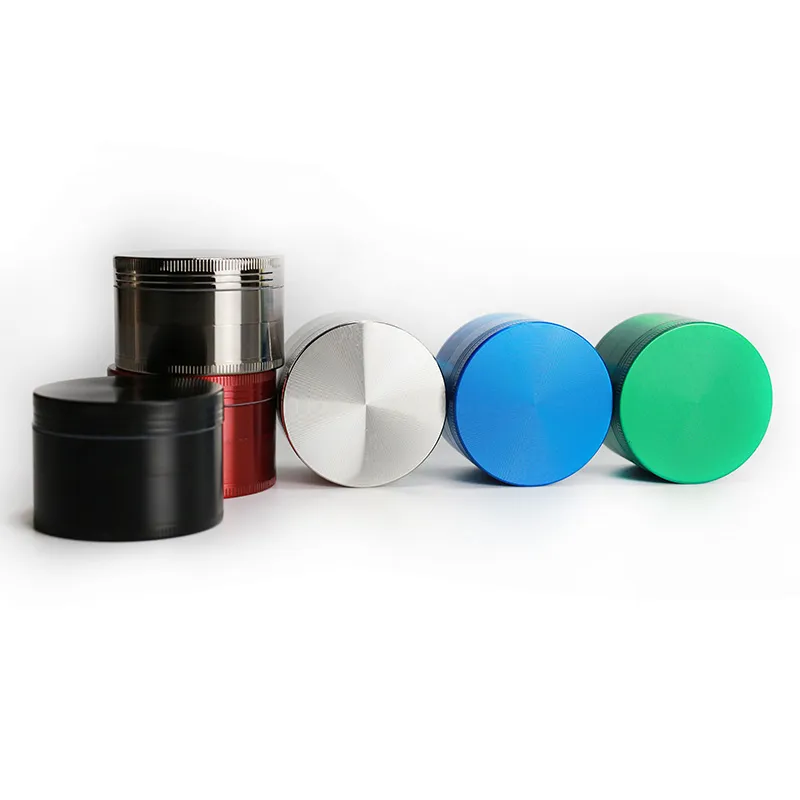 Herb Grinder 50MM CNC 4 Parts Smoking Zinc Alloy Metal Tobacco Spice Pollen Mini Hand Muller Crusher