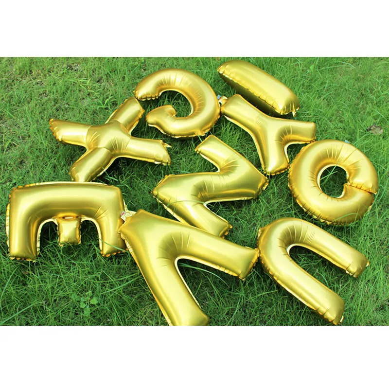 Shinning Gold Color Alphabet Letters Number Foil Balloons DIY Balloons Birthday Party Wedding Decoration Balloons Party Supplie9629609