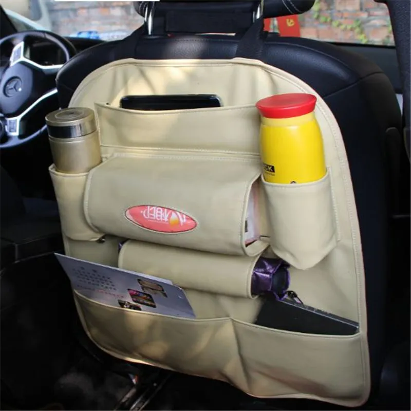 Kaufe Auto Sitz Zurück Organizer PU Leder Pad Tasche Auto Lagerung