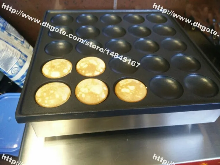 25 Furos de Aço Inoxidável Antiaderente 110 v 220 v Elétrica Mini Panqueca Holandesa Panqueca Poffertjes Máquina Fabricante Baker