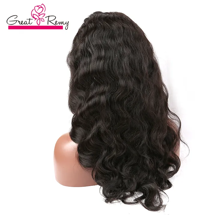 Pre-Plucked 360 Lace Wig with Baby Hair Virgin Hair Circular Frontal Extra Weft on Top Loose Deep Waves Body Wave Pre Plucked 360 Wigs Greatremy SALE