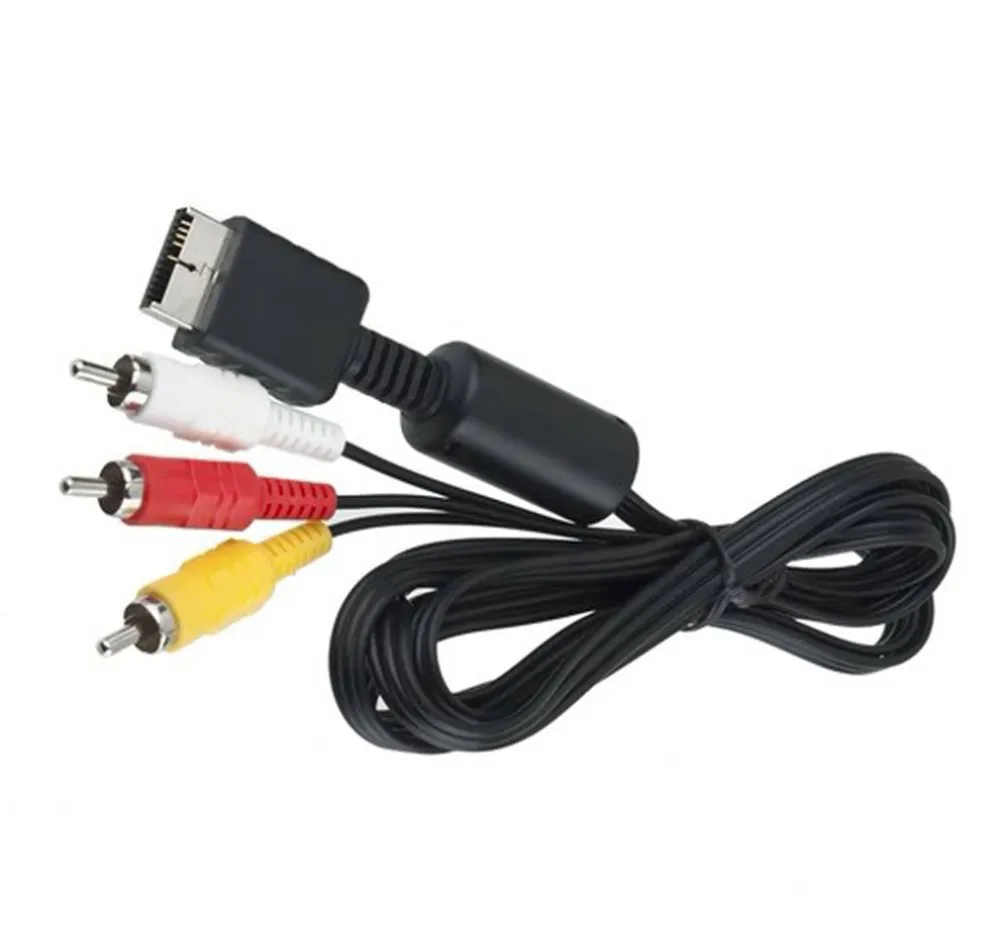 1.8M RCA TV Audio a 3RCA Cavo adattatore Cavo AV Cavo audio video Sony Playstation 2 3 PS2 PS3 Multimedia