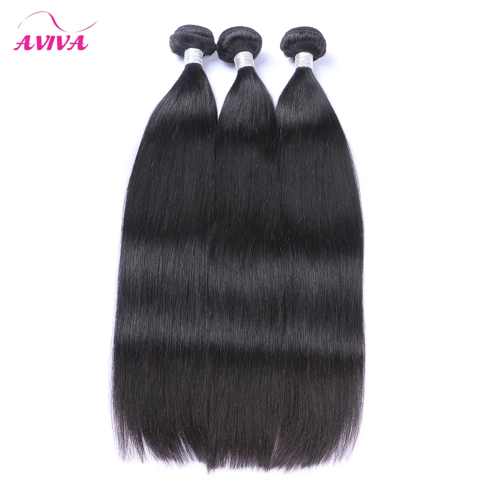 Brazilian Virgin Human Hair Weave Bundles TOP 8A Unprocessed Peruvian Malaysian Indian Cambodian Straight Remy Hair Extensions Natural Black