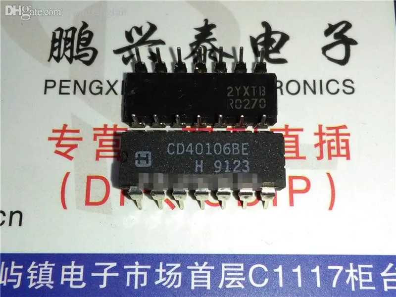CD40106BE / double 14 pin dip . Electronic component . PDIP14 , integrated circuit / CD40106B IC