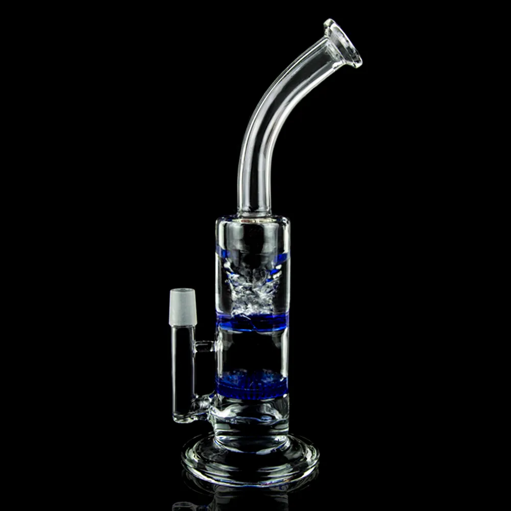 Cam Suyu Bongs Boru Viraj Oil Rig Türbin Disk percolator WP101 perc Dab Donanımları 18.8 Erkek Hem Turbo Katmanı