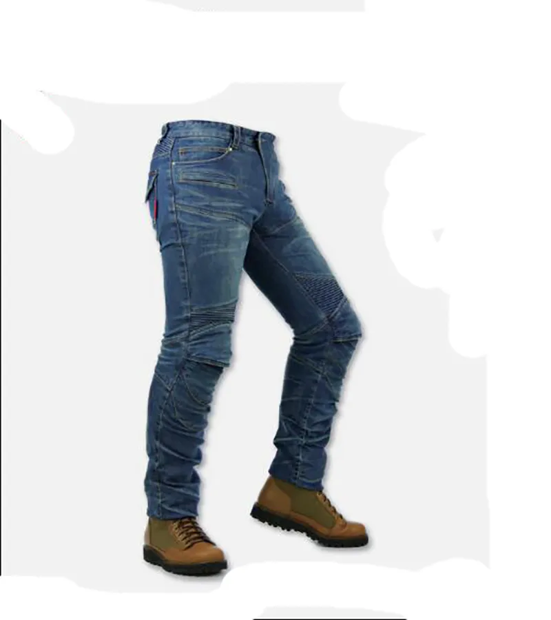 Fashion Komine PK718 Motorcycle Trousers Kevlar Denim Jeans Motocross Moto Pants Jean With Protector Pad S-3XL 