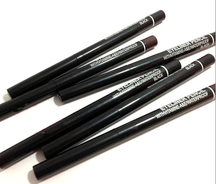 Crayon eye-liner de maquillage de qualité noir et marron Télescopique rotatif automatique étanche