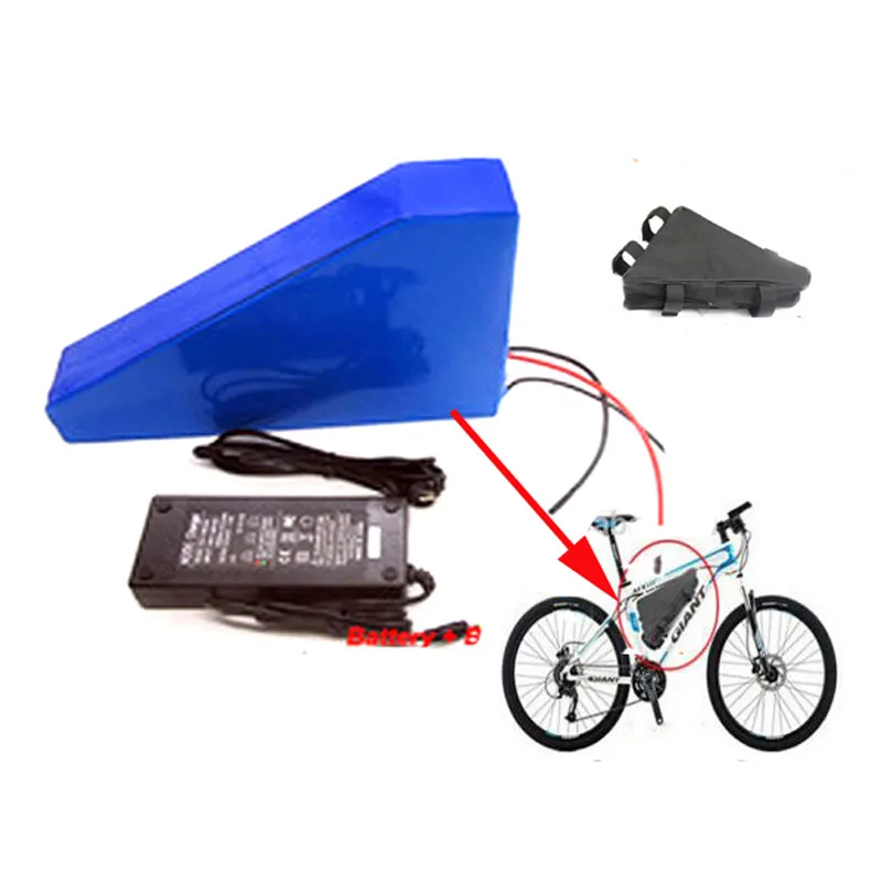 Geweldige driehoekige batterij 36V 50AH lithium ion batterij voor BAFANG 750W 1000W 36V elektrische fiets potcia bicicleta voor Sanyo cel