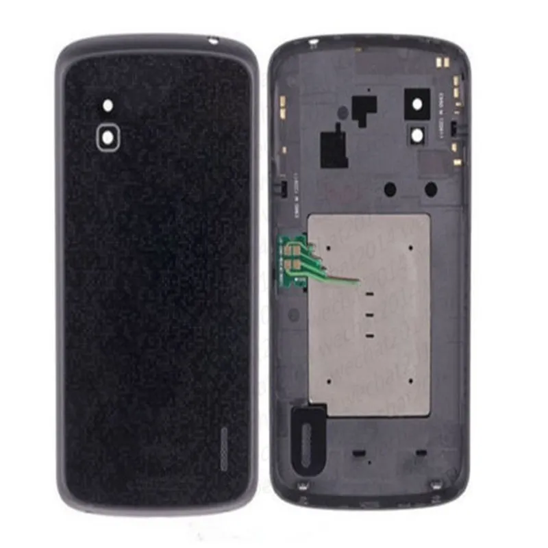 Nuovo coperchio della batteria dell'alloggiamento della cover posteriore con parti di ricambio NFC per LG Nexus 4 E960 DHL gratuito