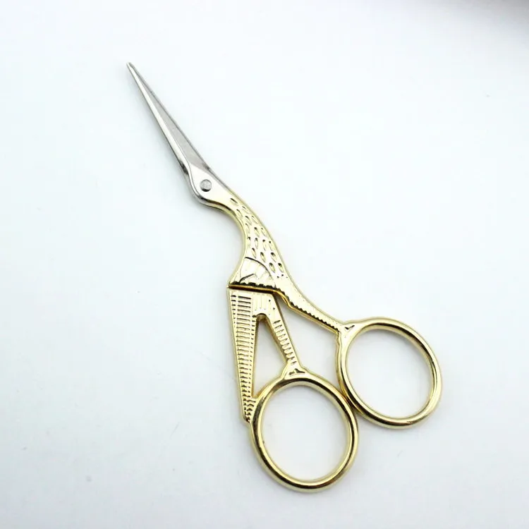 Stainless Steel Embroidery Sewing Tools Crane Shape Stork Measures Retro Craft Shears Cross Stitch Scissors DHL Shipping Free