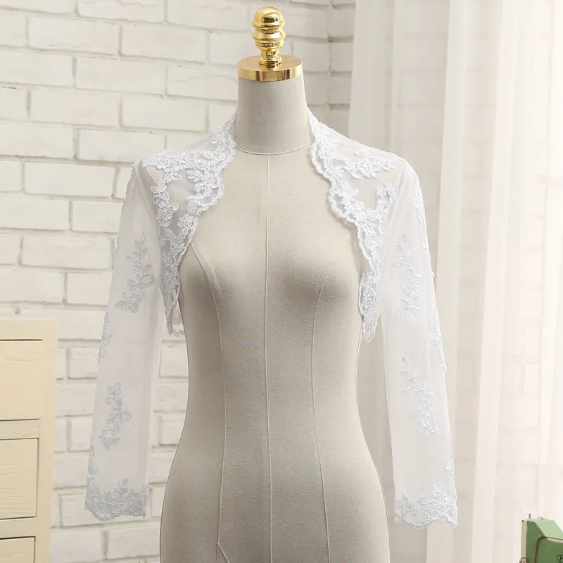 Elegant White Tulle Bolero Jacket Shawl Wrap with Applique for Winter Evening  Dresses Long Sleeves from Dhgate Wraps & Jackets - price 33.28