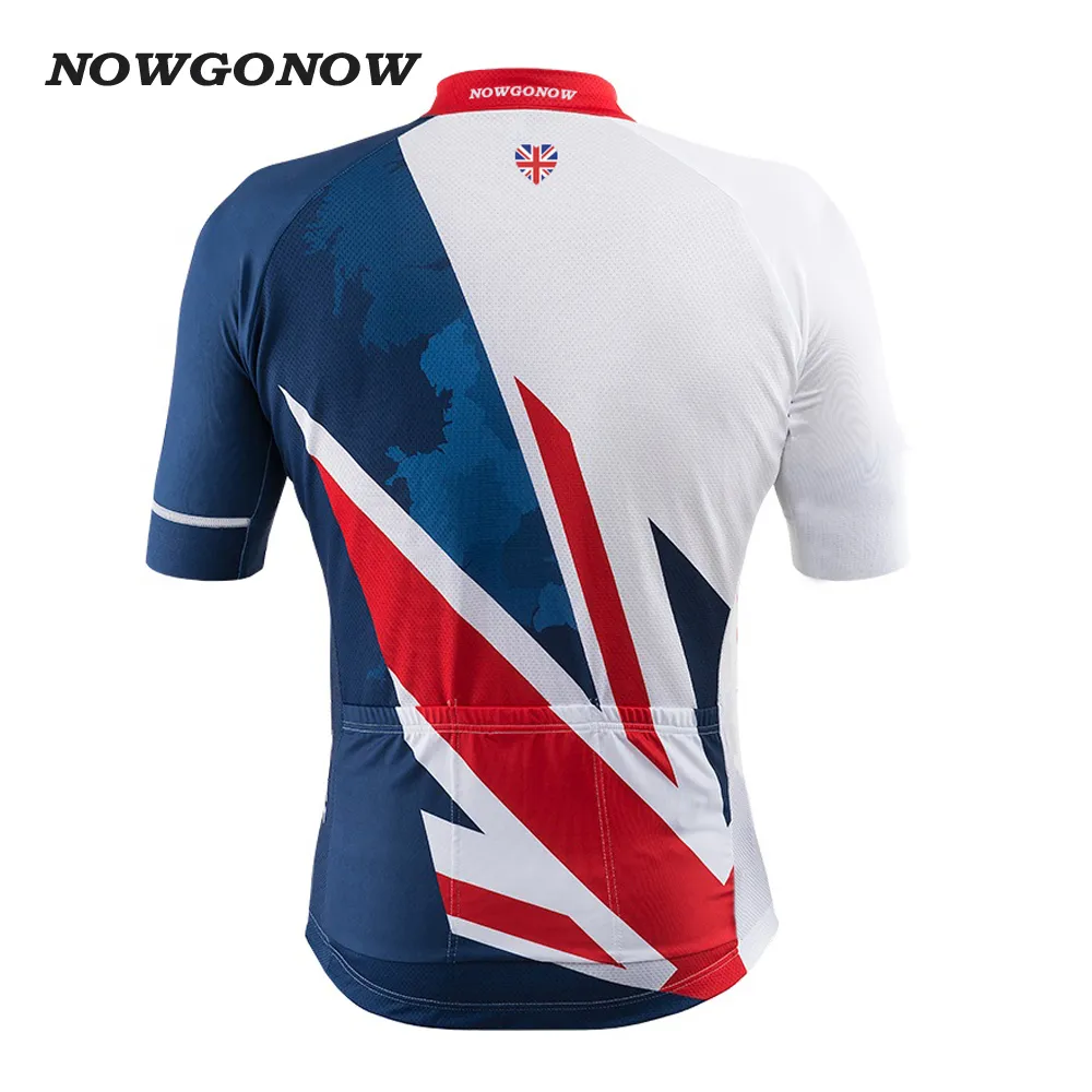 Wholesale custom 2017 cycling jersey GB UK Great Britain United Kingdom classic clothing bike wear mtb road maillot ropa ciclismo NOWGONOW