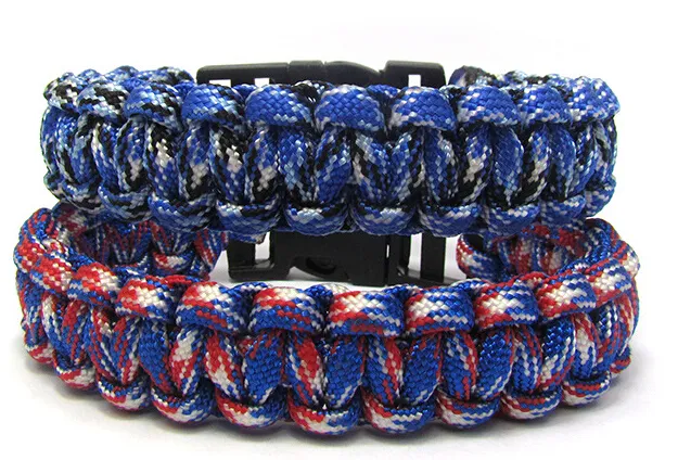 Mix kleuren die je kies Paracord parachute koord armbanden overlevingsarmband camping reiskit