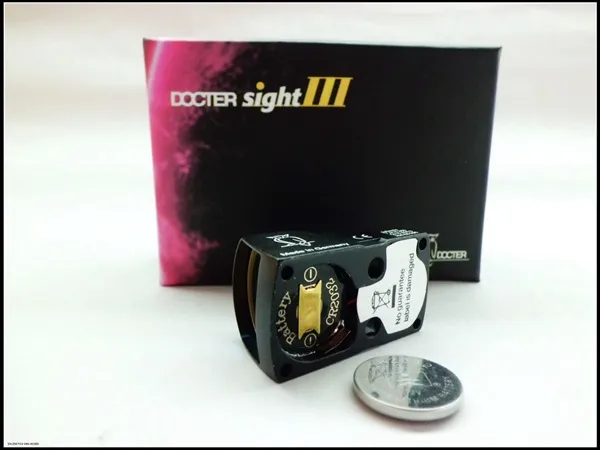 Docter 3 Sight Mini Red Dot Sight Jaktgevär Red Dot Taktisk främre och bakre sikte Optik Riflescope Auto Ljusstyrka Laser kikarsikte