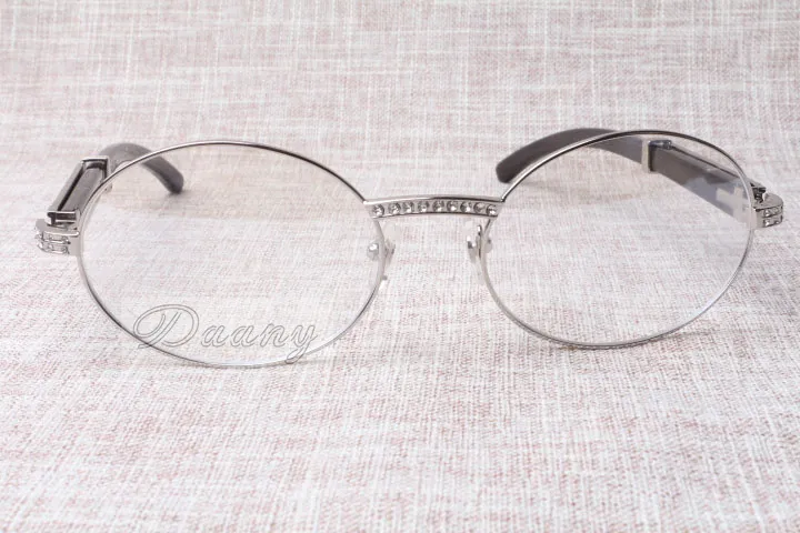 2019 новые ретро высококачественные модные оптические очки с черными бриллиантами и рогами крупного рогатого скота T7550178 для мужчин и женщин, размер 5722135 мм6197137