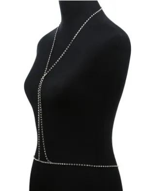 Sexy femmes Bralette chaîne entièrement strass harnais mode bijoux soutien-gorge haut corps chaîne cristal chaîne soutien-gorge
