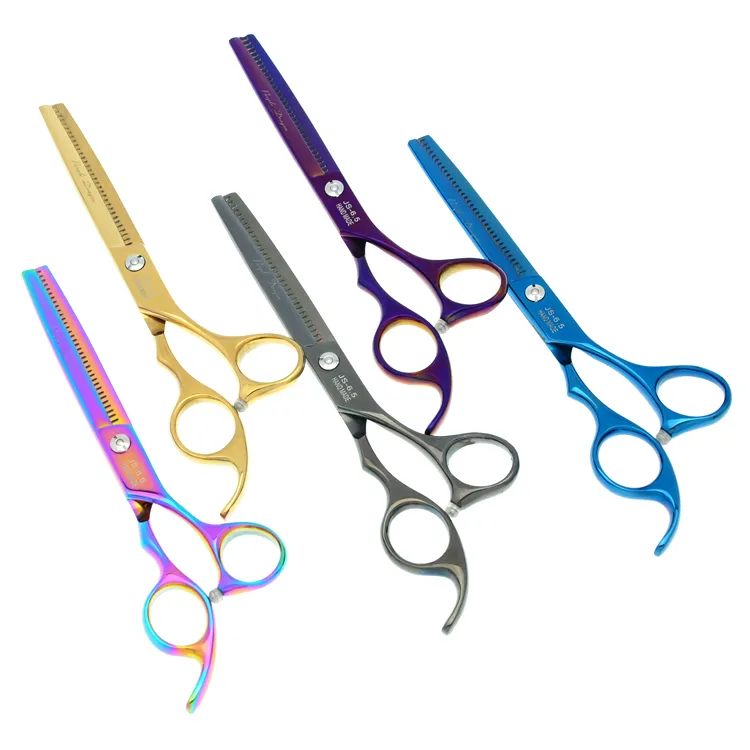 6.5" Purple Dragon Professional Pet Scissors for Dog Grooming Sharp Edge Thinning Scissors Clipper Shears Animals Hair Cutting Tools,LZS0581