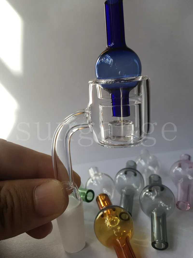 Doppelrohr XXL Thermal Core Reactor Quartz Banger Nail mit Quartz Bubble Carb Cap 10 14 18mm Dab Tool Wasserrohr für Bohrinseln Verkauf