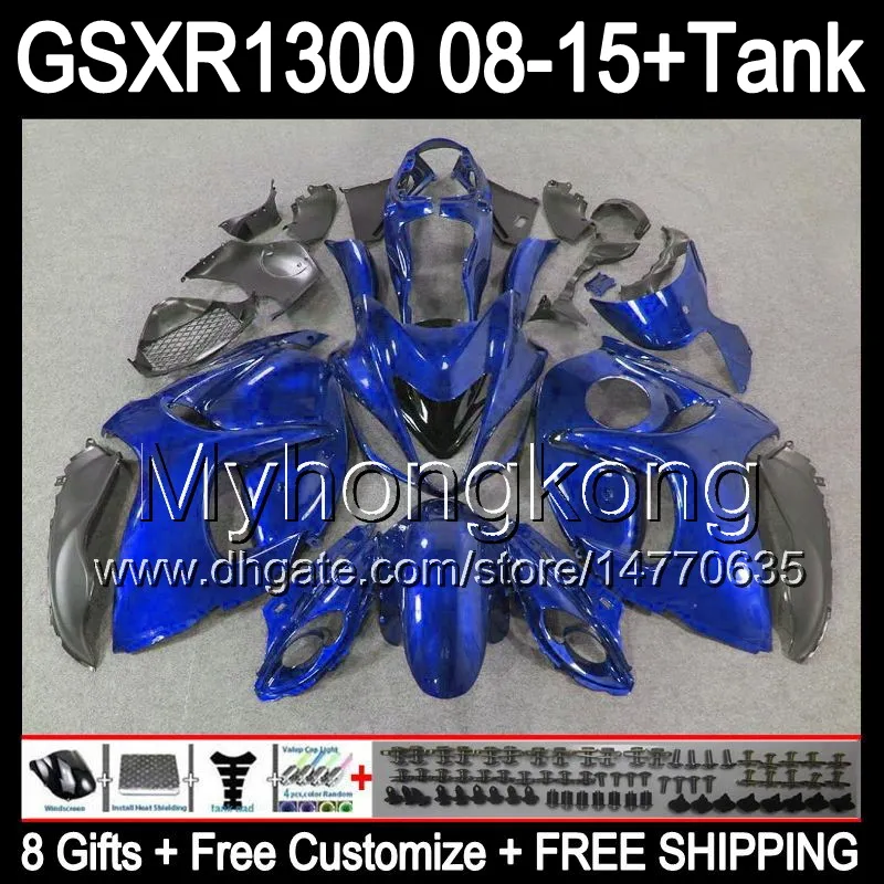 Gloss Blue 8Gifts voor Suzuki Hayabusa GSXR1300 2008 2009 2010 2011 14MY80 GSXR-1300 GSX R1300 GSXR 1300 2012 2013 2014 2015 Kuiken Zwart