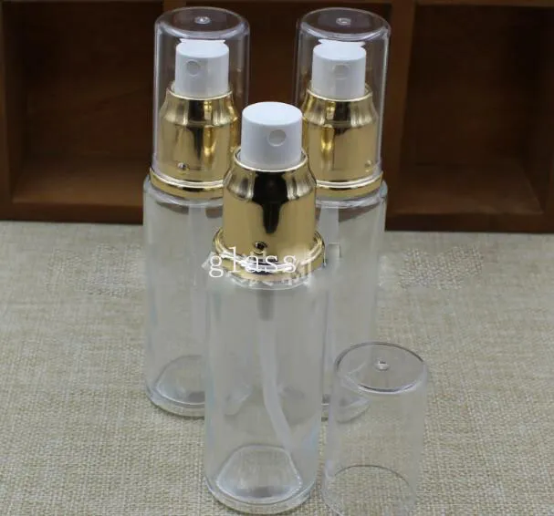 Transparant glas parfum verstuiver lege kleine spuitfles 50 ml 30 ml pure dauw moisturizer watercontainer