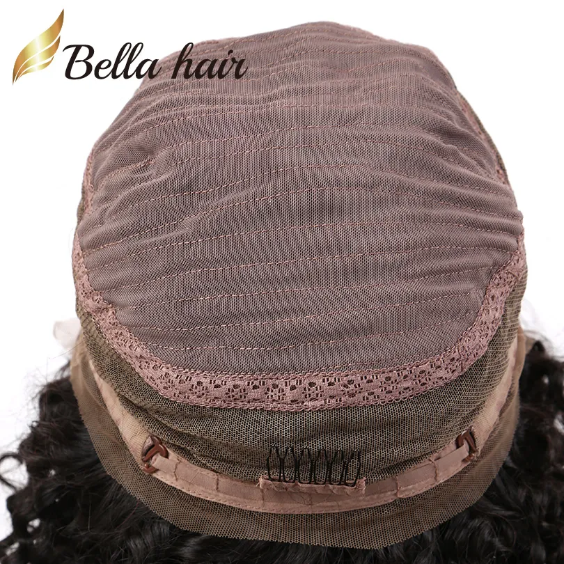 Deep Curly Wave 360 ​​Spets Wig Brazilian Virgin Hair 130 150 180 Density Remy Human Hair Wigs Curly Bella Hair Julienchina8287002