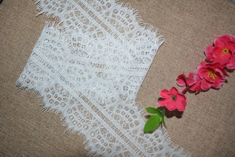 10cm Wide Mesh Lace Fabric Lace Trim Eyelash Lace Inelastic Embroidered Ribbon 3M DIY Decoration Sewing Accessories ZA2802