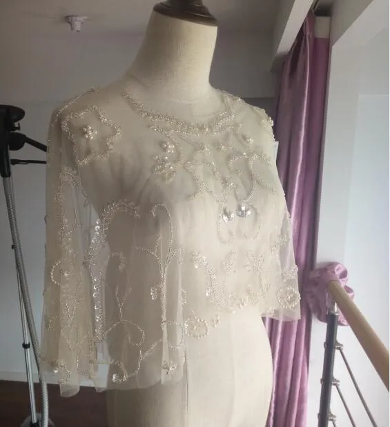Gold Embroidery Lace Crystal Boleros Elegant Beautiful Cheap Wedding ...