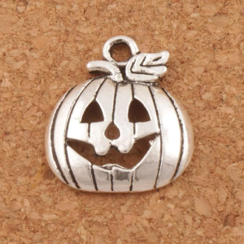 Halloween Dynie Cute Mic Antyczne Silver Charms 200 sztuk / partia Moda 18.3x15.8mm Wisiorki Biżuteria DIY L1098