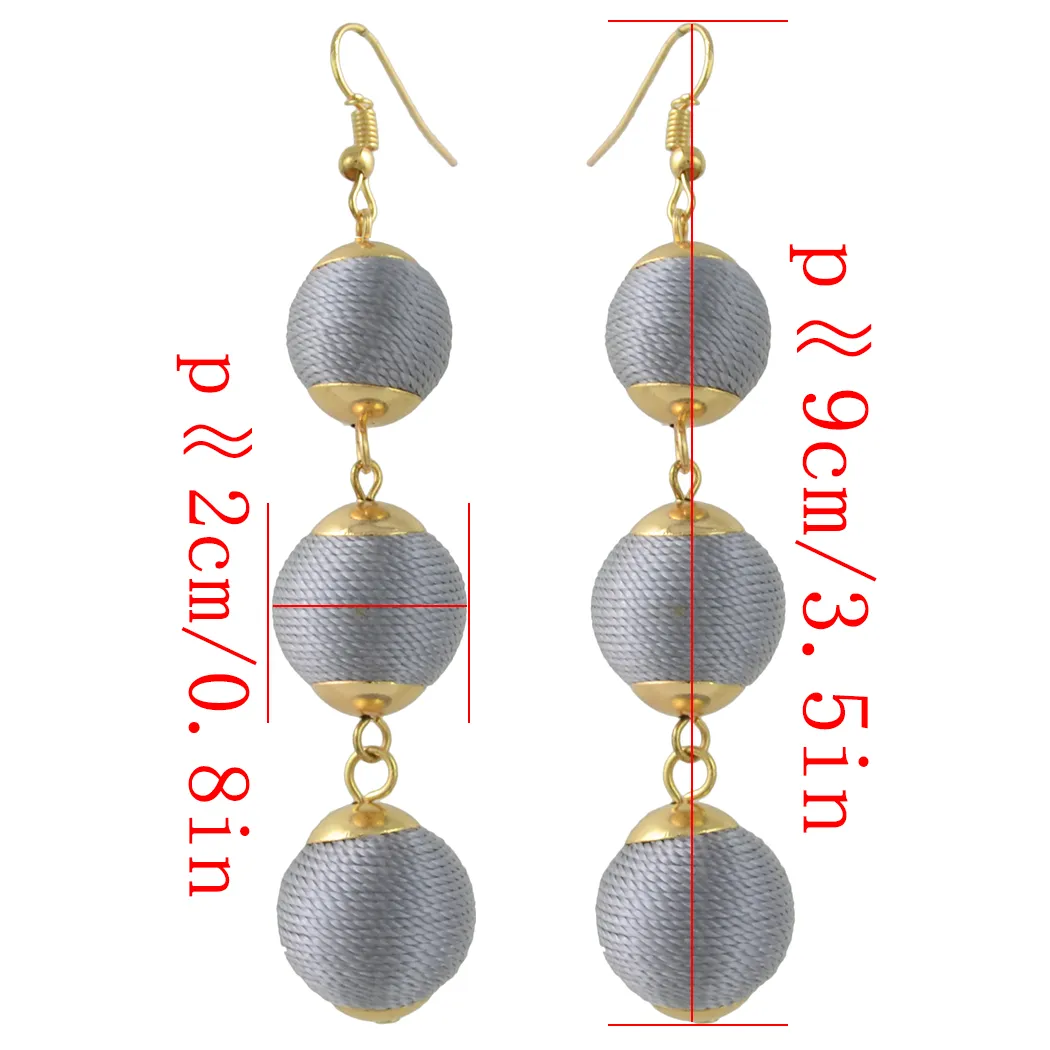 7 색 귀여운 실 pom pom ball drop earring for women ladies party 패션 보석