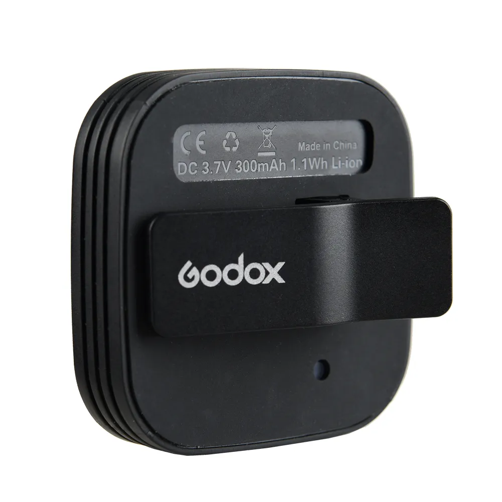 Godox 미니 휴대용 셀프 플래시 Ledm32 카메라 32 LED 비디오 채우기 빛이 내장 된 배터리가있는 빛 CRI95 전화 사진에 대 한 Dimmable 밝기