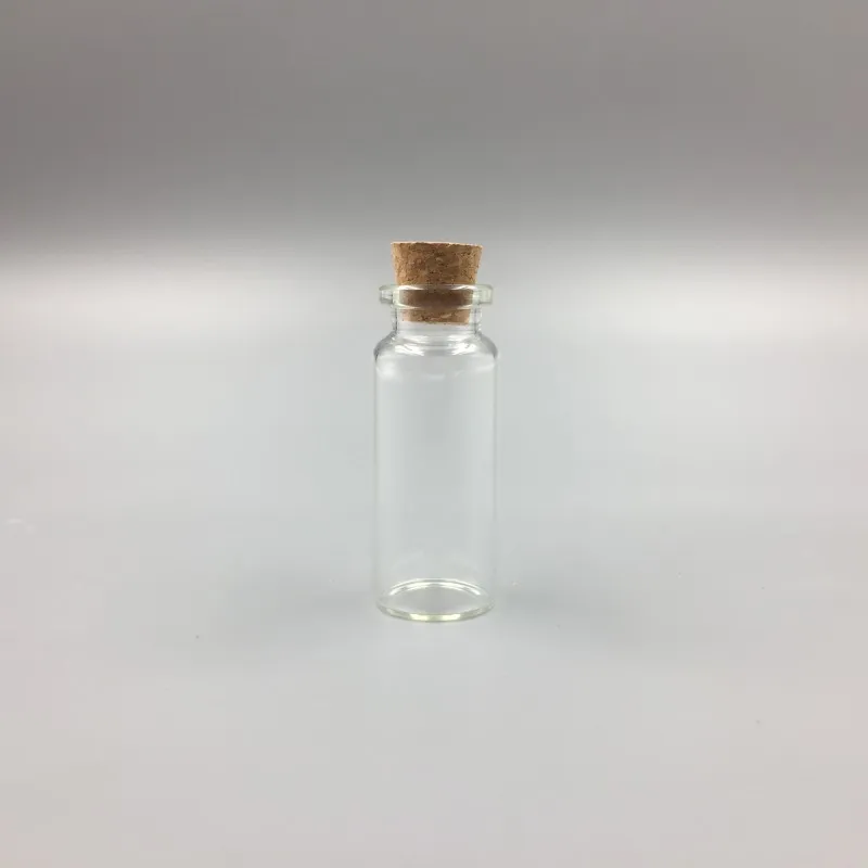 5 7 10 15 20 ml Klarglas-Korkflasche, Miniatur-Glasflaschenfläschchen mit Korken, leere Probengläser, klein