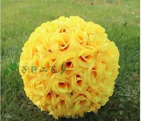 Darmowa Wysyłka 12 Cal 30 cm Ślub Silk Pomander Kissing Ball Flower Ball Dekoruj Kwiat Sztuczny Kwiat Dla Ślubu Ogród Rynek Decora