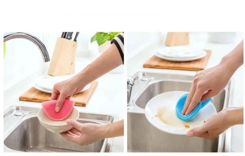 Magic Silicone Dish Bowl Reinigungsbürsten Scheuerschwamm Pot Pan Wash Brushes Cleaner Kitchen
