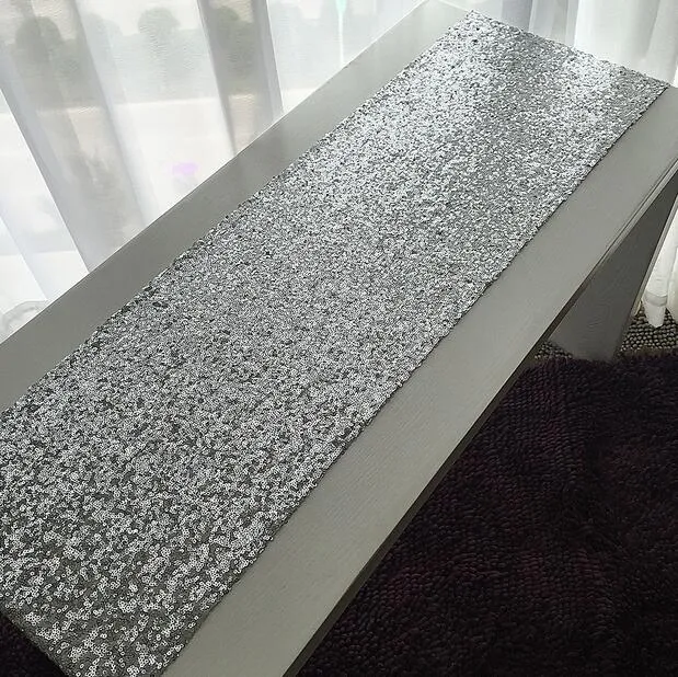 20st 30cm * 275cm guld bankett sequin bord löpare bröllop händelse parti julbord dekoration