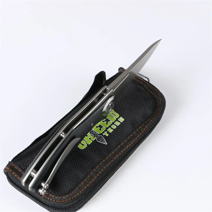 Groene Thorn Board zwart + shirogorov g10 titanium handvat D2 Blade lager vouwmes, outdoor jachtmes, fruitmes, EDC